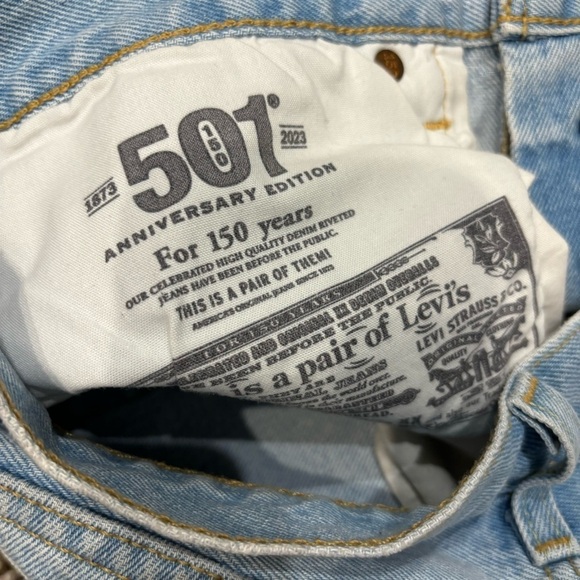 Levi’s 501 Jeans 150th Anniversary Light wash patch 30x30 - Picture 11 of 13